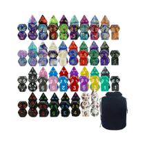 Conjunto De Dados DND De Acrílico Com 210 Peças E Bolsa De Veludo Para Jogos De RPG - Presente Conjunto De Dados DND De Acrílico Com 210 Peças E Bolsa De Veludo Para Jogos De RPG - Presente