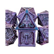 Conjunto De Dados DnD De Metal Skull Dragon Sharp Edge Jogos De Mesa Poliédricos