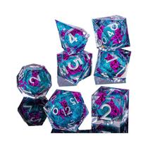 Conjunto De Dados DND Em Resina Com Bordas Afiadas D20 D12 D10 D8 D6 D4 Para Dungeons And Dragons