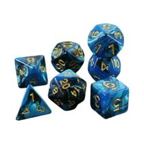 Conjunto De Dados DND Estilo Galáxia 7PCS Multifacetados D4 D6 D8 D10 D12 D20 Para Jogo De Tabuleiro