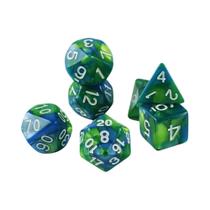 Conjunto De Dados DND Estilo Galáxia 7PCS Multifacetados D4 D6 D8 D10 D12 D20 Para Jogo De Tabuleiro