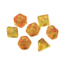Conjunto De Dados DND Transparente Estilo Galáxia 7 Peças Suprimentos Para Jogos De Tabuleiro