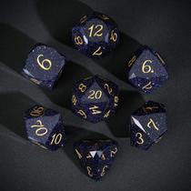 Conjunto de dados DND UDIXI Gemstone Blue Sandstone 7 unidades com estojo