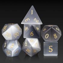 Conjunto de dados DNDND Cat's Eye Gemstone, 7 peças para Dungeons & Dragons