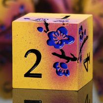Conjunto de dados DNDND Flowers Metal, 7 peças para D&D com estojo de presente