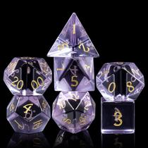 Conjunto de dados DNDND Zircon Glass de 7 peças para masmorras e dragões
