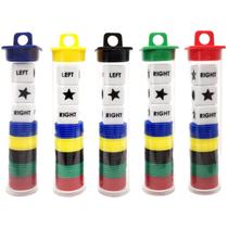 Conjunto de dados do centro esquerdo direito com 3 dados e 30 fichas x5