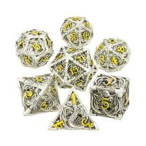 Conjunto De Dados Dragão De Sangue Metálico Para Dungeons And Dragons, Dados Poliedricos Para RPG,