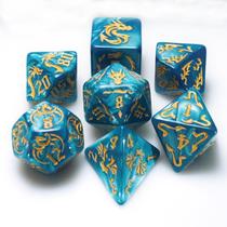 Conjunto de dados Dungeon and Dragons D&D MTG 7-Die RPG Polyhedral Conjunto de dados Dungeon and Dragons D&D MTG 7-Die RPG Polyhedral