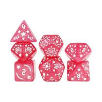 Conjunto De Dados Estrela De Acrílico Com 7 Peças Embalagem Em Saco Plástico Para Jogos De Tabuleiro