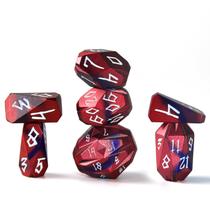 Conjunto de dados FONVGOGO Metal D&D Dungeons Dragon com caixa de papelão