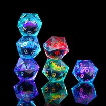 Conjunto de dados FTNNGIME D20 DND Dragon Eye Liquid Core 24 mm x6 Conjunto de dados FTNNGIME D20 DND Dragon Eye Liquid Core 24 mm x6