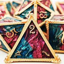 Conjunto de dados HAOMEJA Metal Dragon DND 7 para Dungeons & Dragons Conjunto de dados HAOMEJA Metal Dragon DND 7 para Dungeons & Dragons
