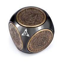Conjunto de dados Haxtec Spinner Dice 7 em 1 Metal DND Dungeons Dragons