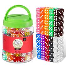 Conjunto de dados JoyCat 16 mm de 6 lados para jogos de tabuleiro para crianças com balde