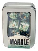Conjunto De Dados Marble Verde Branco