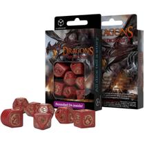 Conjunto de dados moderno dragons vermelho e dourado Conjunto de dados moderno dragons vermelho e dourado