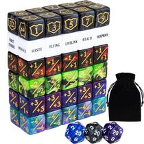 Conjunto de dados ORUNI Magic Counter 63 unidades com bolsa de veludo MTG TCG
