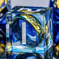 Conjunto de dados OUKELANWO Magic Lord Rings DND com caixa de 7 unidades de resina