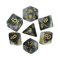 Conjunto De Dados Poliedricos Com Tema Galáctico, Efeito Colorido Do Universo Para Jogos De