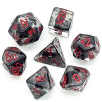 Conjunto de dados poliédricos Cusdie 7-Die DND com bastão animal de Halloween Conjunto de dados poliédricos Cusdie 7-Die DND com bastão animal de Halloween