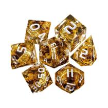 Conjunto De Dados Poliédricos De Resina Vermelha Senhor Dos Anéis Anel Mágico DND RPG Com Bordas