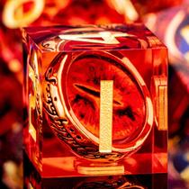 Conjunto de dados poliédricos DND ORIFANTOU Magic Golden Ring com caixa