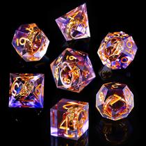 Conjunto de dados poliédricos FTNNGIME Ring DND para D&D RPG Purple Conjunto de dados poliédricos FTNNGIME Ring DND para D&D RPG Purple