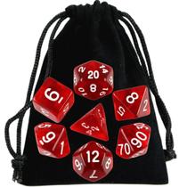 Conjunto De Dados Poliédricos Transparentes DND De Alta Qualidade Para Jogos De RPG Em Várias Cores