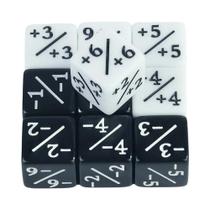 Conjunto De Dados Positivos E Negativos D6 6 Peças +1 -1 Contadores Para Ensino De Matemática Jogos