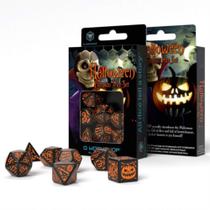 Conjunto de dados Q-Workshop Halloween Pumpkin Preto e Laranja