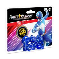 Conjunto de dados Renegade Game Studios Power Rangers Blue de 8 peças Conjunto de dados Renegade Game Studios Power Rangers Blue de 8 peças