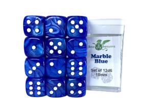 Conjunto de dados Role 4 Initiative Marble Blue 18 mm (conjunto de 12)