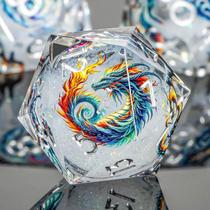 Conjunto de dados Roycevon Dragon Pattern Liquid Core DND 7 unidades com caixa