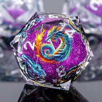 Conjunto de dados Roycevon Dragon Pattern Liquid Core DND 7 unidades com caixa