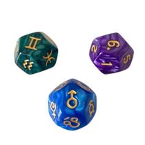 Conjunto de Dados RPG 12 Astrológicos 12x12mm Ludens Spirit Conjunto de Dados RPG 12 Astrológicos 12x12mm Ludens Spirit