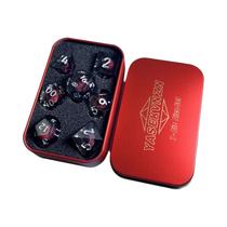 Conjunto De Dados RPG Com Bordas Afiadas, Olho Ativo, Resina Poliedrica D20 D12 D10 D8 D6 D4 Para