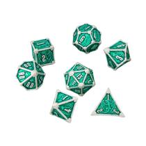 Conjunto De Dados RPG De Metal Feitos À Mão D20 D12 D10 D8 D6 D4 Para DND D&D Jogo De RPG Dungeon