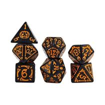 Conjunto De Dados Temáticos De Halloween 7 Peças D20 D12 D10 D8 D6 D4 Para Jogos De Tabuleiro DND