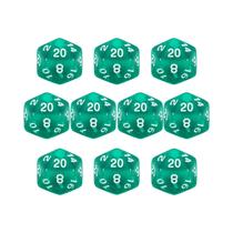 Conjunto De Dados Transparentes D20 10 Peças Poliedrais De 20 Lados Para Jogos De RPG DND COC