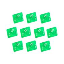 Conjunto De Dados Transparentes D8 10 Peças Plástico 8 Lados Para Jogos De Tabuleiro Acessórios De