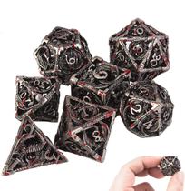 Conjunto de dados UBEUCK DND Metal Dice Dungeons and Dragons com caixa