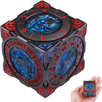 Conjunto de dados Wunhunew DND Spinner 7 em 1 de metal com 3D Relief Blue Conjunto de dados Wunhunew DND Spinner 7 em 1 de metal com 3D Relief Blue