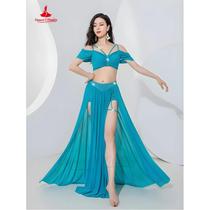 Conjunto De Dança Do Ventre Feminino Com Top De Mangas Curtas E Saia Longa Sexy Com Fenda 2 Peças Conjunto De Dança Do Ventre Feminino Com Top De Mangas Curtas E Saia Longa Sexy Com Fenda 2 Peças