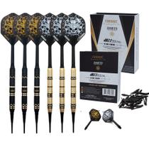 Conjunto de Dardos Soft Tip CUESOUL Jazz 19g 6pcs Penas e Pontas Conjunto de Dardos Soft Tip CUESOUL Jazz 19g 6pcs Penas e Pontas