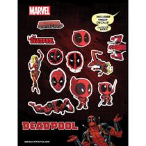 Conjunto de decalques de vinil com licença Deadpool Marvel Wall Palz x12