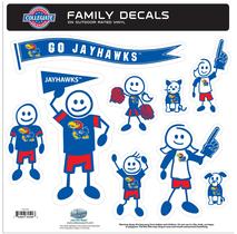 Conjunto de decalques Siskiyou Sports NCAA Kansas Jayhawks Family Conjunto de decalques Siskiyou Sports NCAA Kansas Jayhawks Family