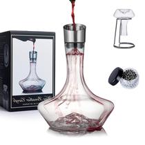 Conjunto de decantador de vinho YouYah Iceberg com filtro aerador 1400mL