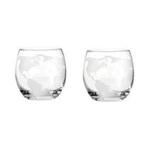 Conjunto De Decantador De Whisky Em Forma De Globo, Jarra Sem Chumbo Com Suporte De Madeira E 2