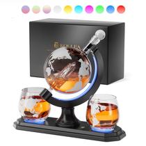 Conjunto de decantadores de uísque Kollea Globe 900ml RGB Light